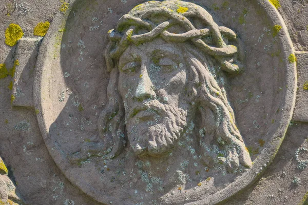 Imagem Pedra Jesus Cristo Cemitério — Fotografia de Stock
