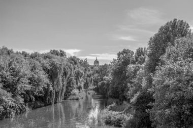 Eylül 'de üzerlerinde sonbahar ağaçları ve sarı yapraklar var.