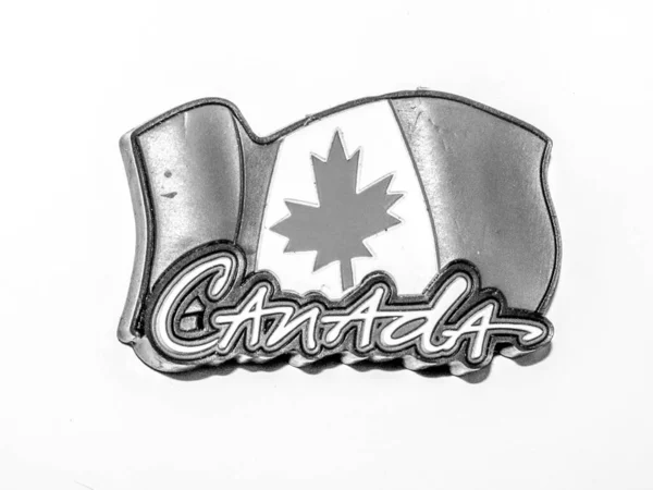 Rot Weiße Fahne Von Kanada Mit Ahornblättern Der Mitte — Stockfoto