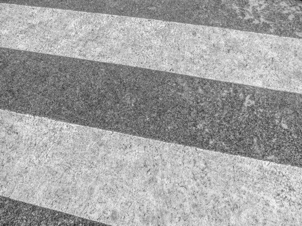 Pedestrian Crossing Zebra Asphalt Painted White — Stock Photo, Image