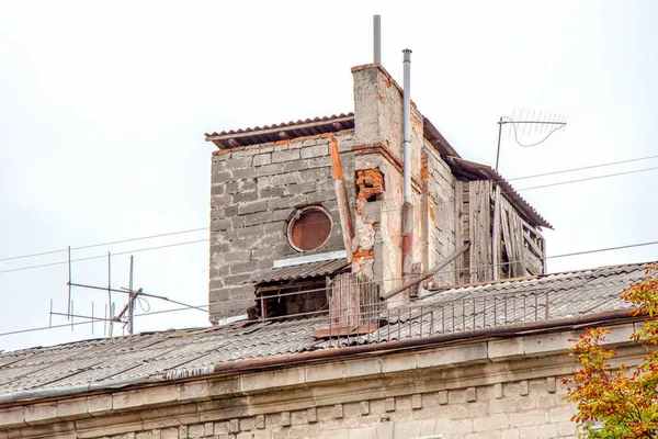 Крыша Старого Советского Дома Тернополь Украина — стоковое фото