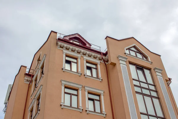 Fachada Edificio Residencial Varios Pisos Ciudad Ternopil Ucrania —  Fotos de Stock