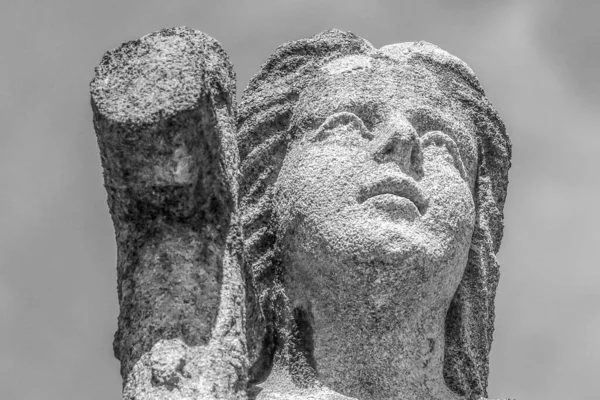 Beautiful Stone Sculpture Mother God Grave — Stock Photo, Image