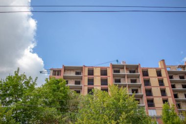 Ternopil, Ukrayna 'da çok katlı büyük bir konut inşaatı