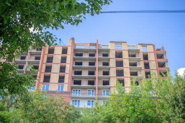 Ternopil, Ukrayna 'da çok katlı büyük bir konut inşaatı