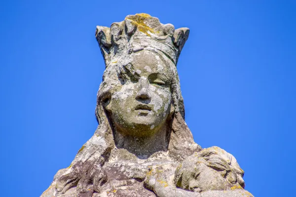 Monument Made Stone Mother God Jesus Her Arms — Stock Photo, Image