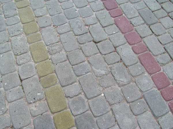 Pavé Béton Coloré Sur Trottoir Trottoir Pour Les Décors Les — Photo