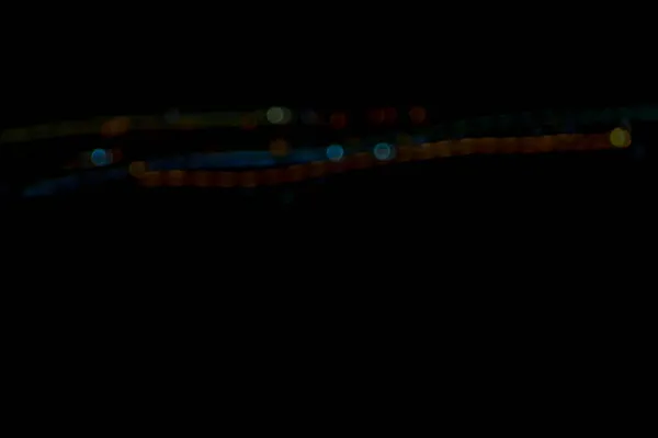 Farbige Lichtstrahlen Der Nacht Defokus — Stockfoto