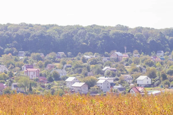 Maisons Campagne Champs Septembre — Photo