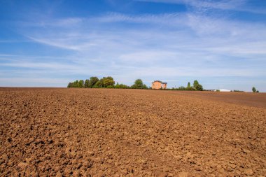 Eylül 'de şehrin dışındaki tarlaların manzaraları