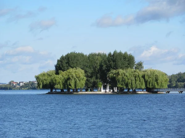 Paysage Lac Avec Forêt — Photo