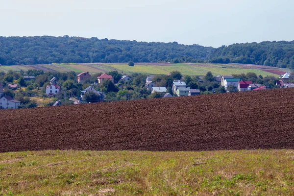 Podzimní Krajina Soukromé Domy Září — Stock fotografie