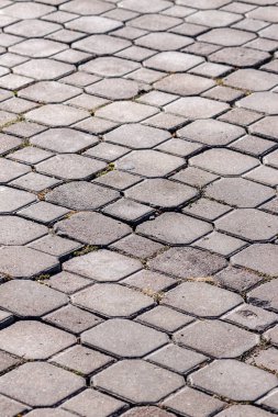 Parke taşlarının dokusu arka planlar için yere serilmişti.