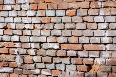 Duvardaki çok eski tuğla dokusu