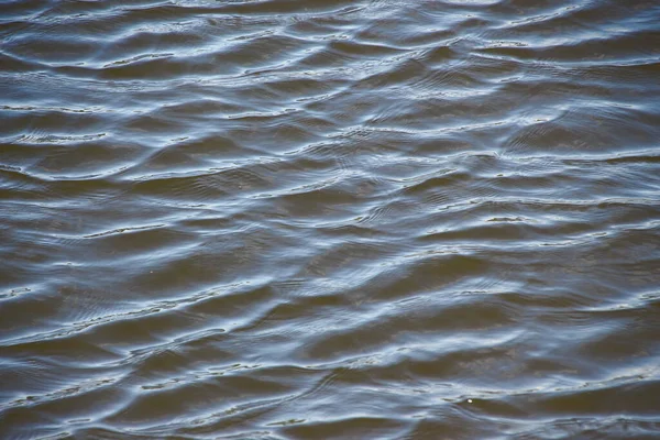 Vlny Vodě Bahnité Vodě Rybníka — Stock fotografie