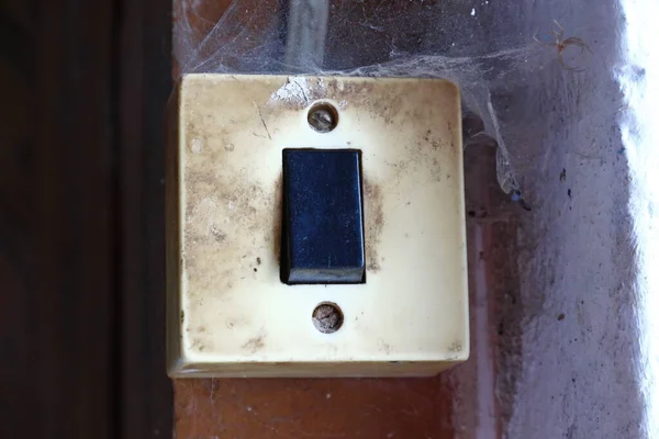 Old Dirty Light Switch Wall — Stock Photo, Image