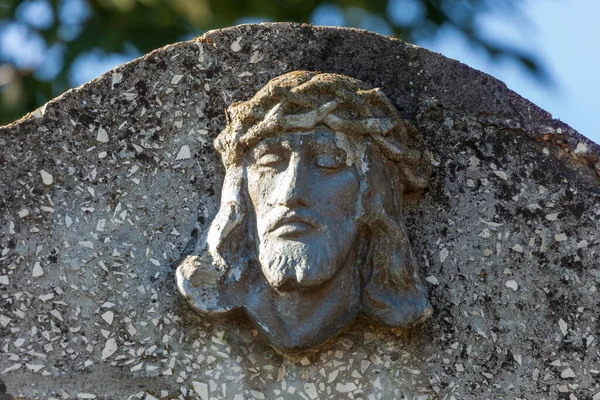 Stone Sculpture Jesus Christ Cemetery — Stock Photo, Image