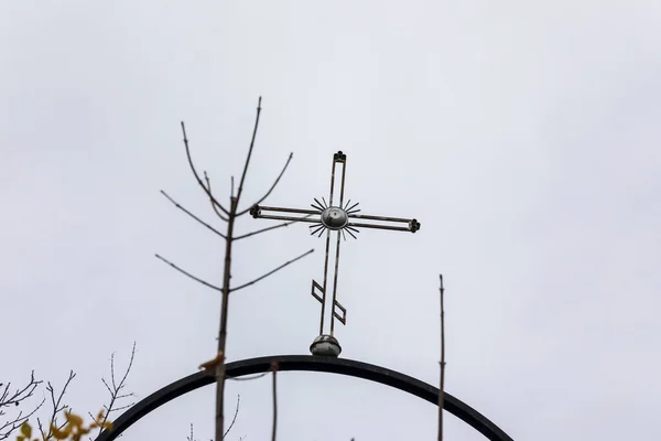 Christelijk Kruis Het Dak Van Oekraïense Grieks Katholieke Kerk — Stockfoto