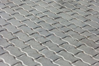 Arkaplan için renkli kaldırım taşı dokusu. Kaldırımda beton kaldırım.