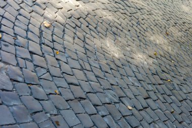 Arkaplan için renkli kaldırım taşı dokusu. Kaldırımda beton kaldırım.