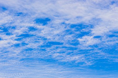 Sonbahar mavi gökyüzü ve beyaz bulutlar