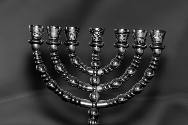 Judío Candelero Dorado Siete Para Leer Torá Las Sagradas Escrituras — Foto de Stock