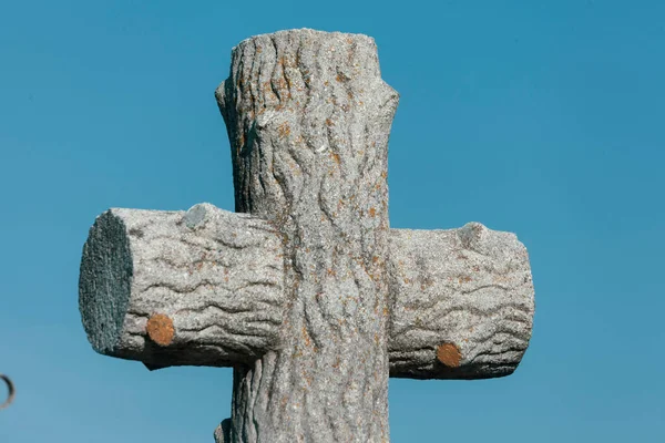 묘지에 기독교 십자가 — 스톡 사진