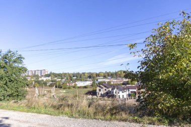 Ekim 'de parkta sonbahar manzarası