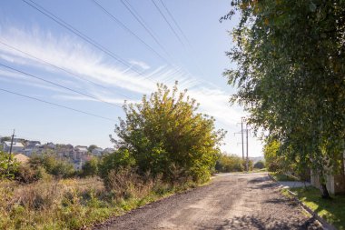 Ekim 'de parkta sonbahar manzarası