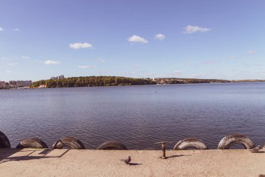 Ekim 'de parkta sonbahar manzarası