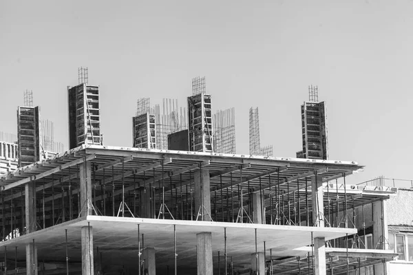 Betongplattor Den Framtida Bostadsbyggnaden — Stockfoto