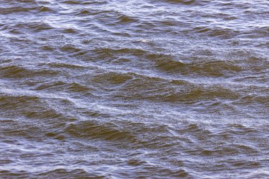 Göldeki bir fırtına sırasında dalgaların dokusu