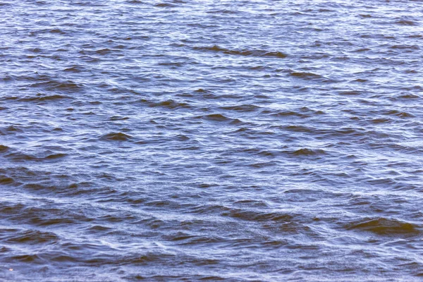 Texture Des Vagues Lors Une Tempête Sur Lac — Photo