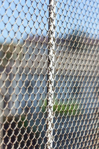 Textur Aus Metall Oder Synthetischem Gewebe Zaun Für Hintergründe — Stockfoto