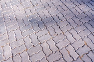 Arka planlar için parktaki beton kaldırım dokusu