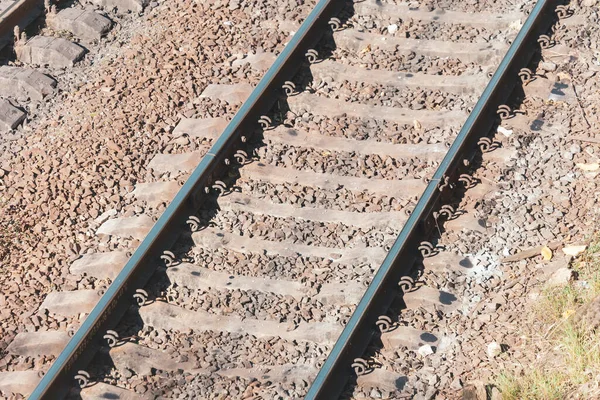 Tren Yolcu Trenleri Için Raylar Raylar — Stok fotoğraf