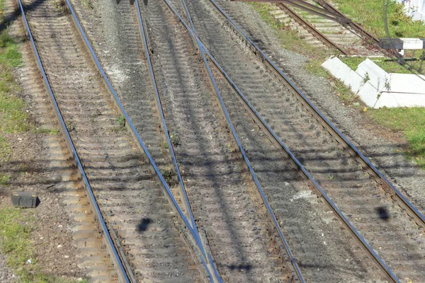 Gleise Für Züge Und Personenzüge — Stockfoto