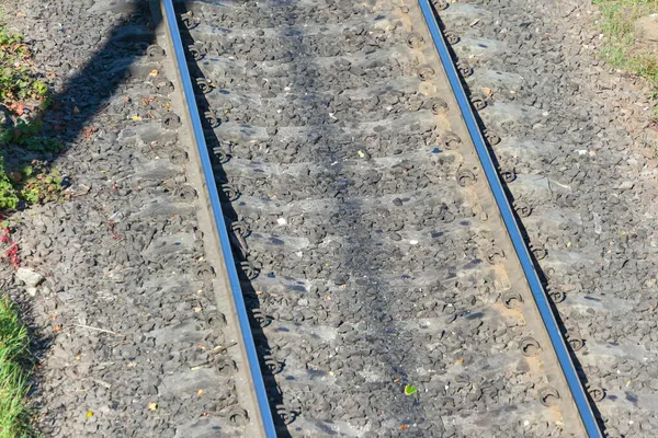 Tracks Rails Voor Treinen Passagierstreinen — Stockfoto