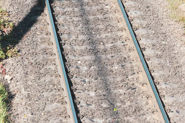 Tren Yolcu Trenleri Için Raylar Raylar — Stok fotoğraf