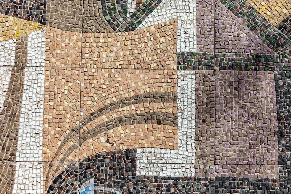 Mosaico Coloreado Piedras Pared Casa — Foto de Stock