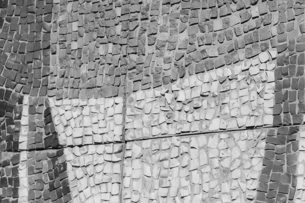 Кольорова Мозаїка Каменів Стіні Будинку — стокове фото