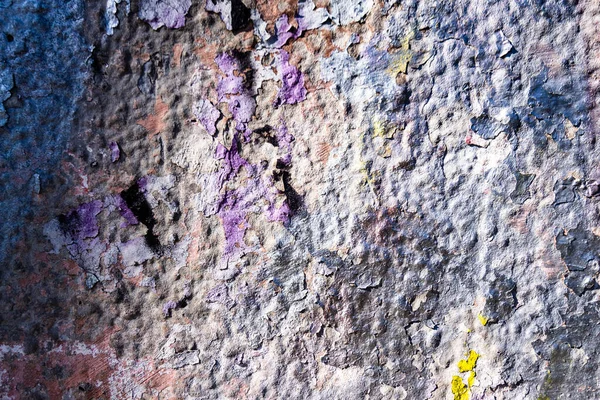 Pintura Velha Rachada Uma Parede Concreto — Fotografia de Stock