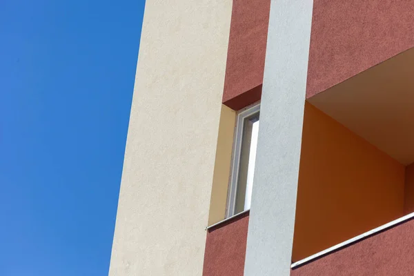 Fachada Novo Edifício Residencial Vários Andares Cidade — Fotografia de Stock