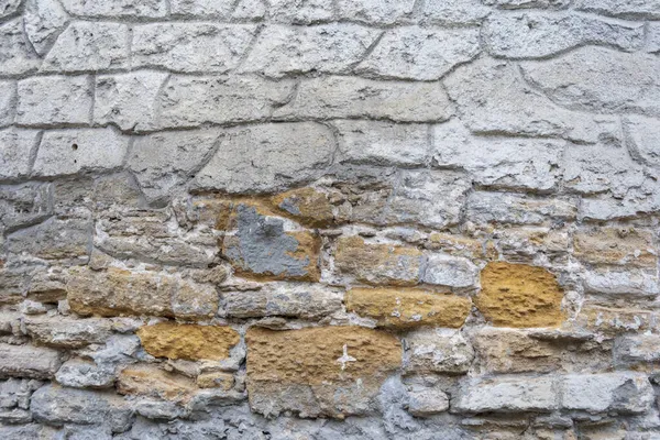 Steinmauer Aus Großen Roten Steinen Für Hintergründe — Stockfoto