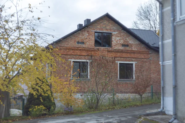 Gammal Tegelbyggnad Som Inte Bostadshus Byn — Stockfoto