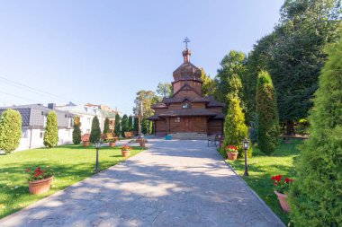 Parktaki Ukrayna ahşap Katolik Kilisesi