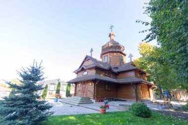 Parktaki Ukrayna ahşap Katolik Kilisesi