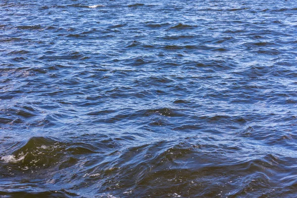 Outono Água Fria Lagoa Ondas Outubro — Fotografia de Stock