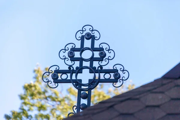 Christian Cross Roof Ukrainian Greek Catholic Church — Stock Photo, Image
