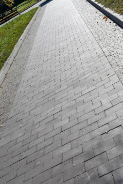 Parktaki arka planlar için beton kaldırım dokusu